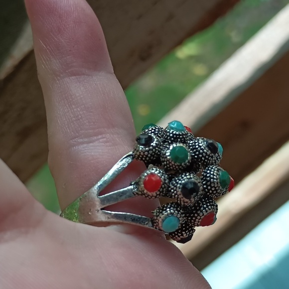 Art Deco Style Ring Multi Color - Picture 8 of 10